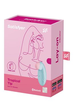 Смарт-вибратор для клитора Satisfyer Tropical Tip Light Blue SO7142 фото