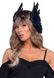 Пов’язка на голову з крилами Leg Avenue Feather headband Black, пір’я та натуральна шкіра SO7944 фото 1