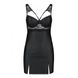 Бэби-долл из эко-кожи и кружева Loona Chemise black S/M - Passion SO5359 фото 5