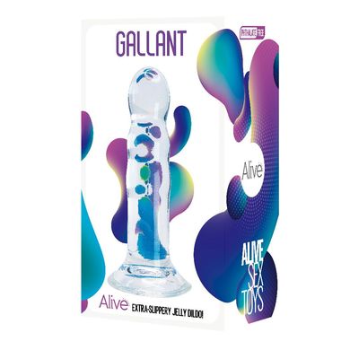 Прозрачный фаллоимитатор Alive Gallant Jelly Dildo SO6025 фото